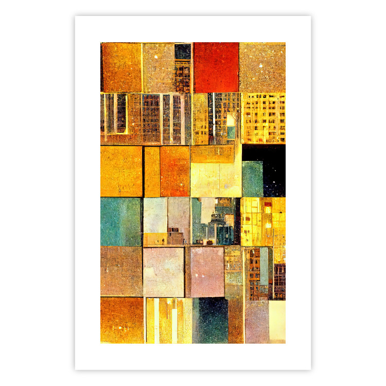Wall Poster Abstract Tiles - A Geometric Composition in Klimt’s Style 151141 additionalImage 18
