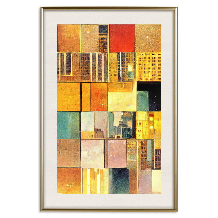 Wall Poster Abstract Tiles - A Geometric Composition in Klimt’s Style 151141 additionalImage 25