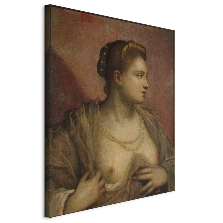 Reproduction Painting Portrait of a woman with breast uncovered 155141 additionalImage 2