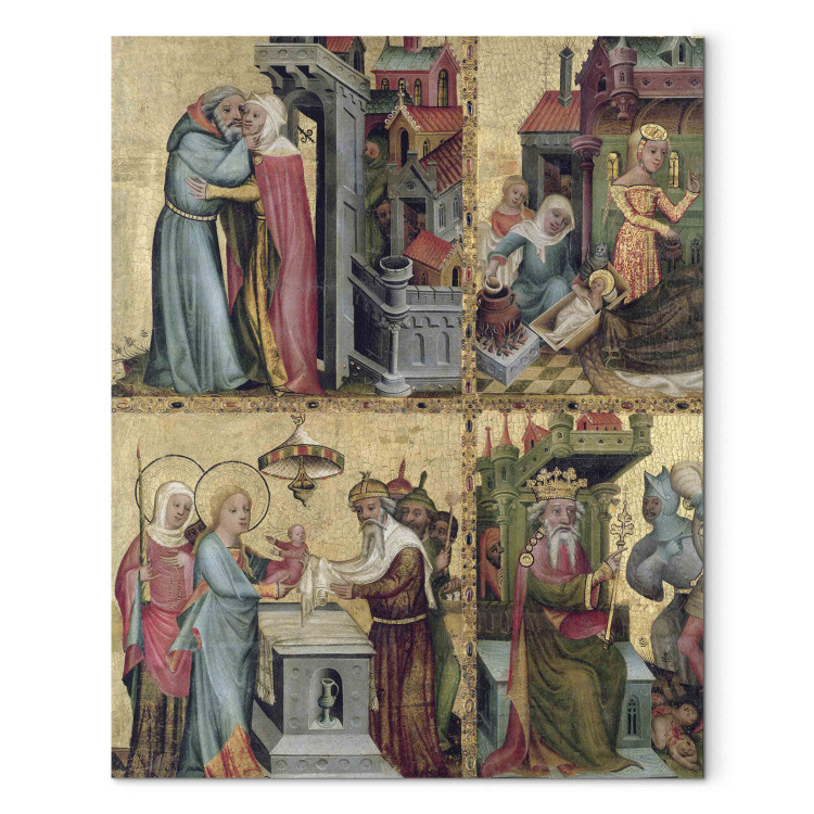 Reproduction Painting Meeting at the Golden Gate and the Presentation in the Temple, from the Buxtehude Altar 156341