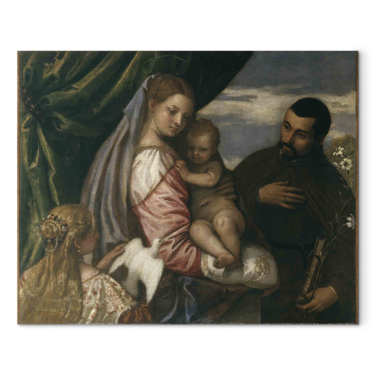 Art Reproduction Mary with Child, Saint Catherine of Alexandria and the donour Michele Spaventi 158041
