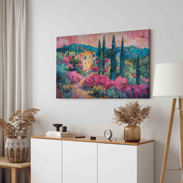 Canvas Print Pink Landscape - Composition With Mediterranean View 159941 additionalImage 5