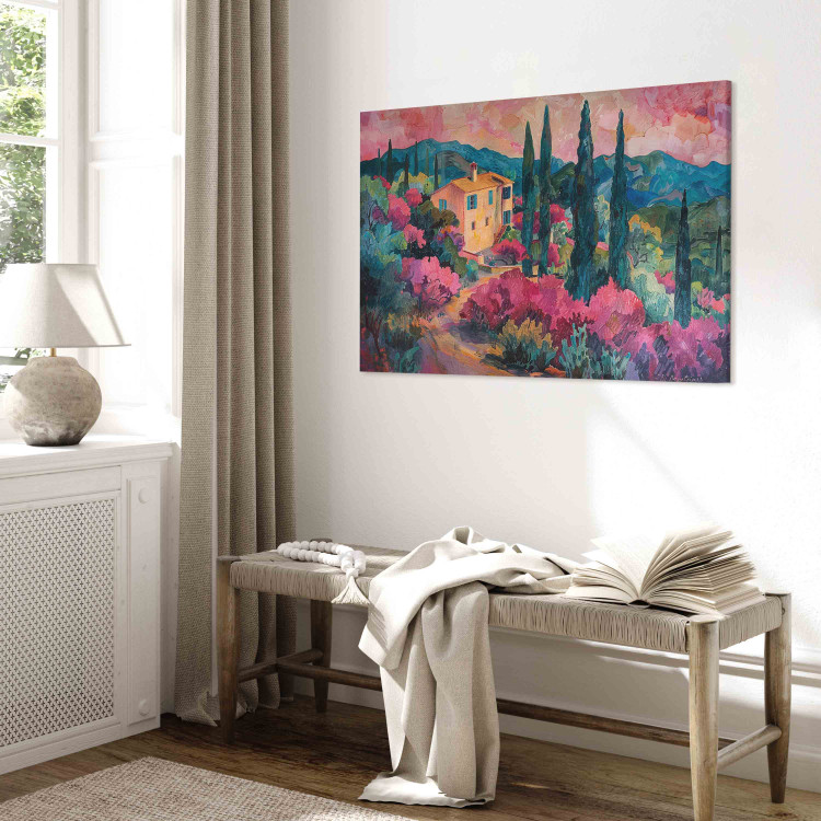 Canvas Print Pink Landscape - Composition With Mediterranean View 159941 additionalImage 4