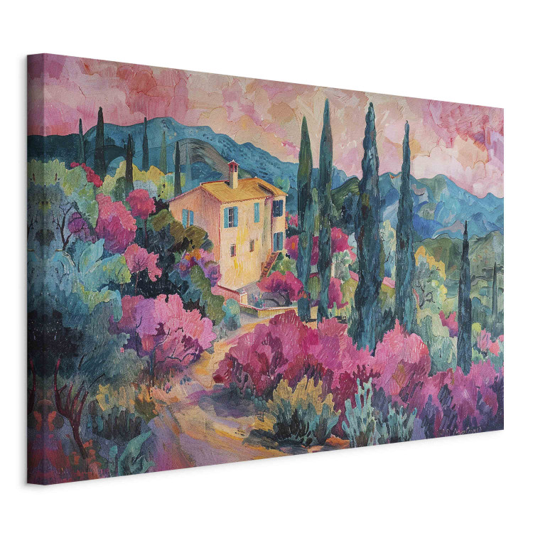 Canvas Print Pink Landscape - Composition With Mediterranean View 159941 additionalImage 2