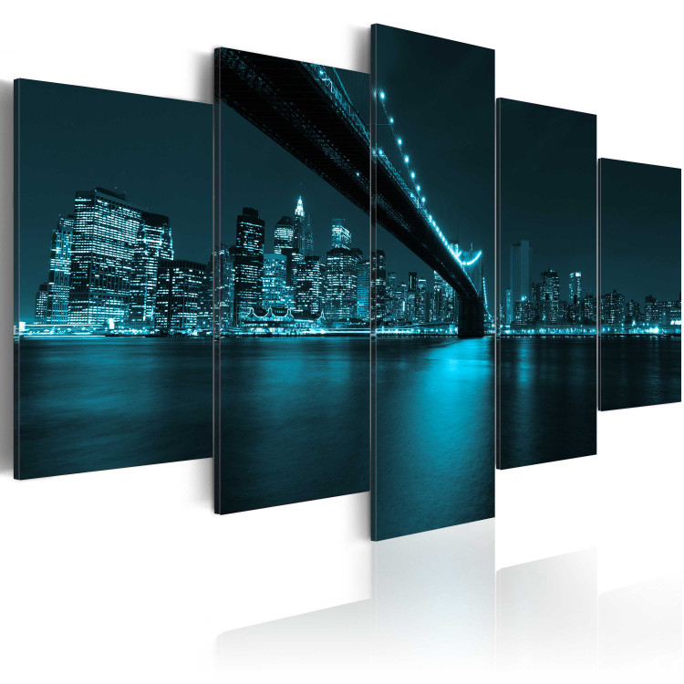 Canvas Art Print Cold night in New York City 49941 additionalImage 2