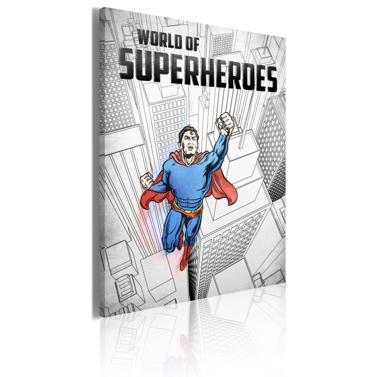 Canvas World of Superheroes (1-part) - street art with a man and inscriptions 55241 additionalImage 2