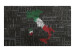 Wall Mural Italy - map of Italy in flag colours with city names 59941 additionalThumb 1