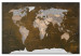 Canvas Art Print Cinnamon Journeys (1-piece) - World Map in Brown Color 93941