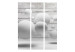 Room Divider Screen Spheres - illusion of abstract 3D shapes on a background of gray wooden planks 95241 additionalThumb 3