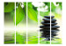 Room Divider Screen Tranquility II - black oriental stones against green leaves and water 97341 additionalThumb 3