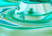 Canvas Art Print Falling Turquoise Droplet - Abstraction of Emerging Waves on Water 97741 additionalThumb 3