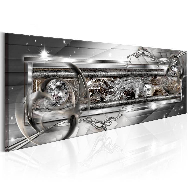 Canvas Silver Source (1-piece) - Glamour Style Water Abstraction 99041 additionalImage 2