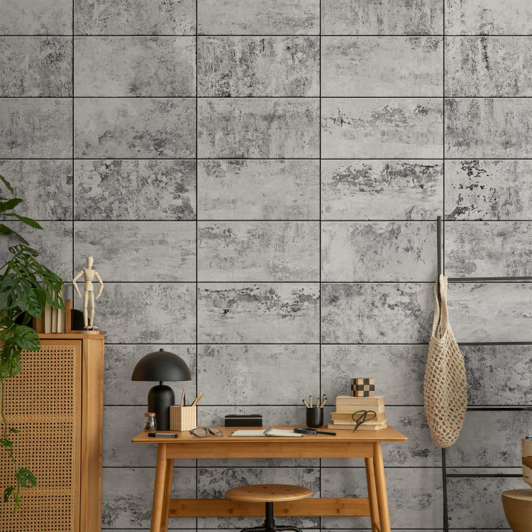 Modern Wallpaper Concrete Tiles 107651 additionalImage 4