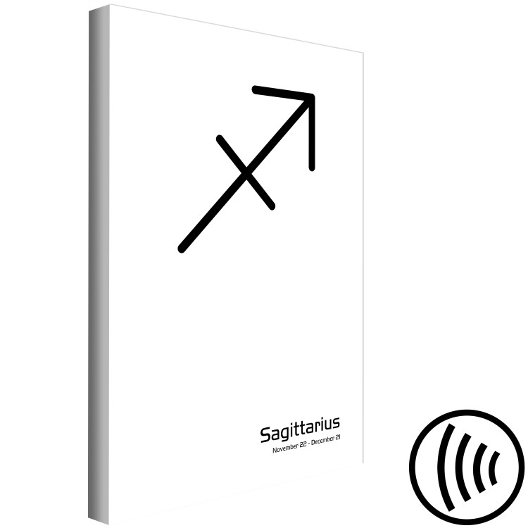 Canvas Art Print Sagittarius sign - graphic with an inscription on a white background 117051 additionalImage 6