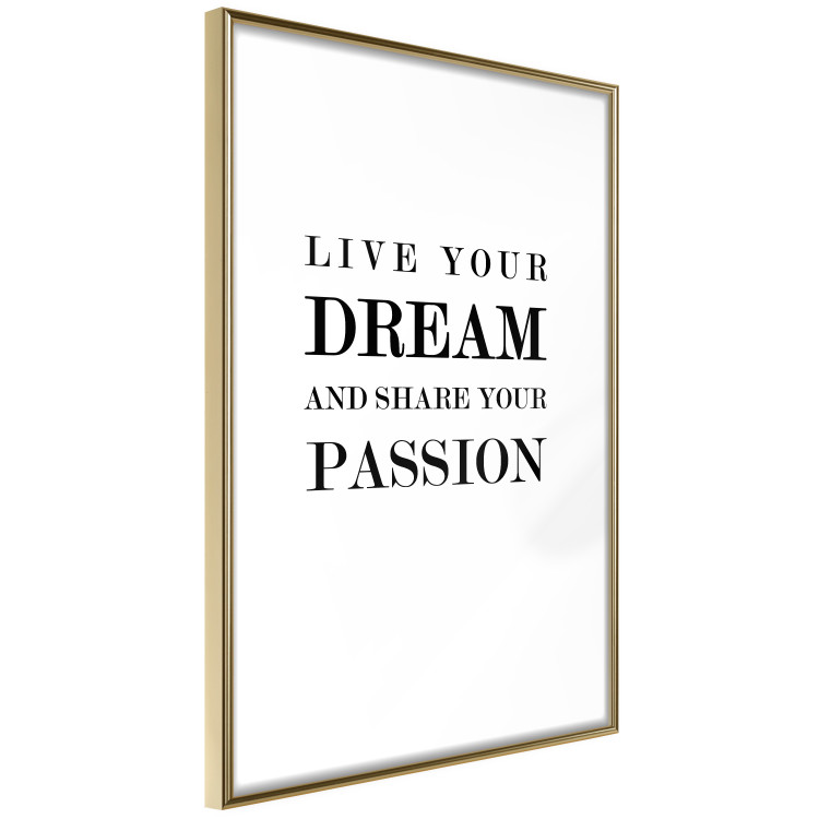 Poster Live your dream and share your passion - black and white pattern with texts 117351 additionalImage 6