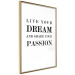 Poster Live your dream and share your passion - black and white pattern with texts 117351 additionalThumb 12