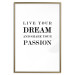 Poster Live your dream and share your passion - black and white pattern with texts 117351 additionalThumb 14