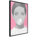 Poster Bubble Gum - unique composition with a woman's portrait on a pink background 117551 additionalThumb 10