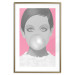 Poster Bubble Gum - unique composition with a woman's portrait on a pink background 117551 additionalThumb 14