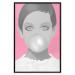 Poster Bubble Gum - unique composition with a woman's portrait on a pink background 117551 additionalThumb 24