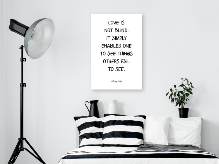 Canvas Deeper Look - A quote about love in English on a white background 122851 additionalImage 3