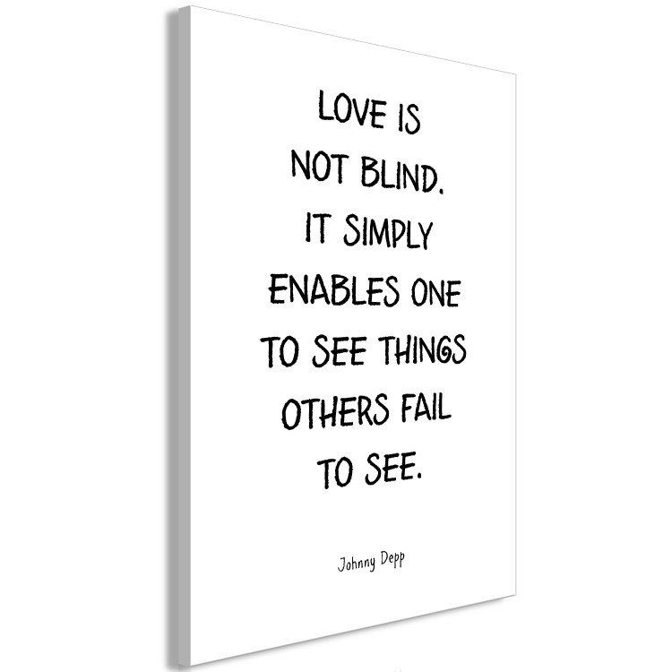 Canvas Deeper Look - A quote about love in English on a white background 122851 additionalImage 2