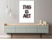 Wall Poster This Is Art - black English text in a painted style on a white background 122951 additionalThumb 17