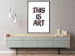 Wall Poster This Is Art - black English text in a painted style on a white background 122951 additionalThumb 3