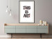 Wall Poster This Is Art - black English text in a painted style on a white background 122951 additionalThumb 22