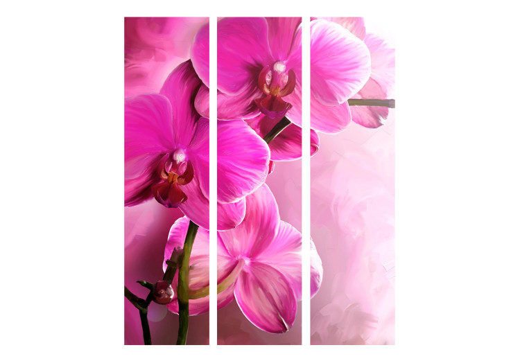 Room Separator Pink Orchid - landscape of a pink orchid flower against an artistic backdrop 123551 additionalImage 3