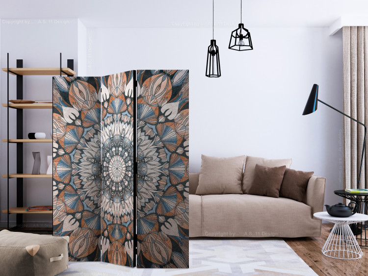 Room Divider Hetman's Mandala (3-piece) - colorful pattern from the Far East 124051 additionalImage 4