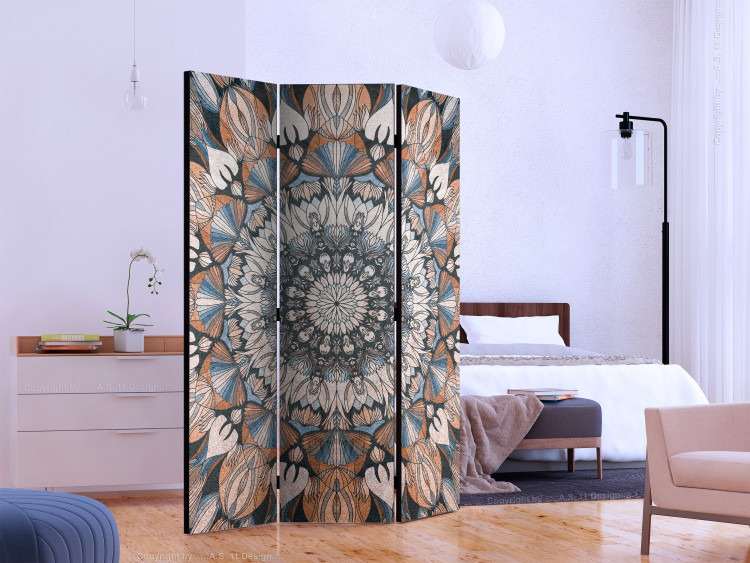 Room Divider Hetman's Mandala (3-piece) - colorful pattern from the Far East 124051 additionalImage 2