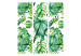 Room Divider Screen Jungle Leaves (3-piece) - pattern of tropical plants on a light background 124251 additionalThumb 7