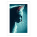 Poster Night Wanderer - portrait of a cat in winter night blue lighting 124451 additionalThumb 19