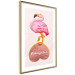 Poster Lovestruck Flamingo - pink bird and English text on a pastel background 125451 additionalThumb 6