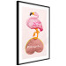 Poster Lovestruck Flamingo - pink bird and English text on a pastel background 125451 additionalThumb 11