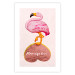 Poster Lovestruck Flamingo - pink bird and English text on a pastel background 125451 additionalThumb 15