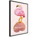 Poster Lovestruck Flamingo - pink bird and English text on a pastel background 125451 additionalThumb 10