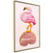 Poster Lovestruck Flamingo - pink bird and English text on a pastel background 125451 additionalThumb 12