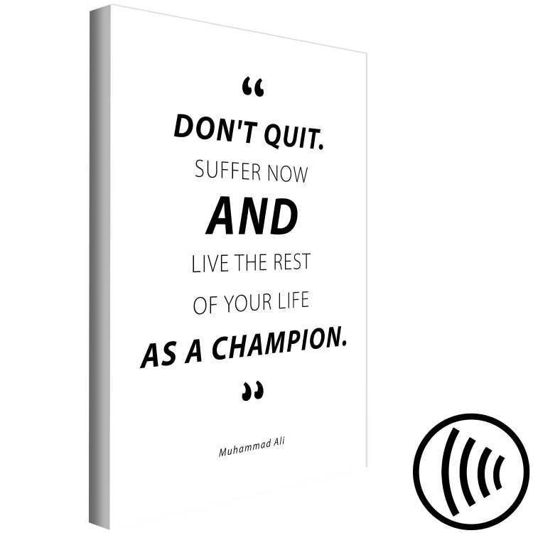 Canvas Quote - Muhammad Ali (1-part) vertical - motivational black text 128851 additionalImage 6
