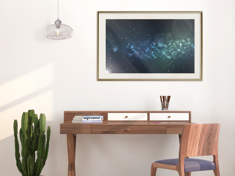 Poster Space - starry landscape and Milky Way against a dark cosmos background 129151 additionalImage 22
