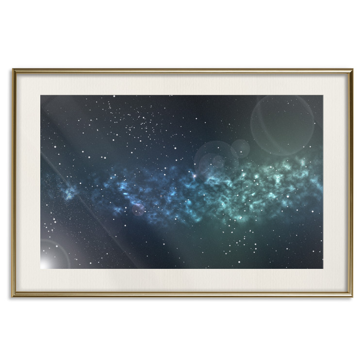 Poster Space - starry landscape and Milky Way against a dark cosmos background 129151 additionalImage 23