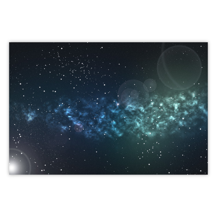 Poster Space - starry landscape and Milky Way against a dark cosmos background 129151