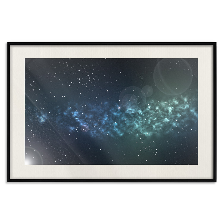 Poster Space - starry landscape and Milky Way against a dark cosmos background 129151 additionalImage 24