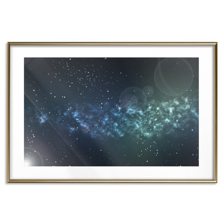 Poster Space - starry landscape and Milky Way against a dark cosmos background 129151 additionalImage 26