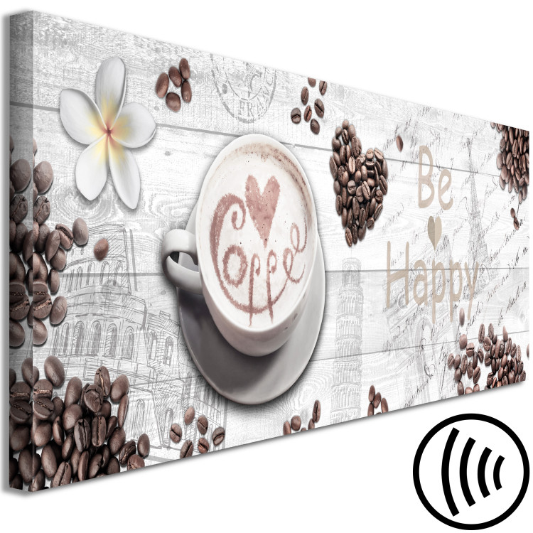Canvas Joy with Coffee (1-part) narrow - first variant - wood 129351 additionalImage 6