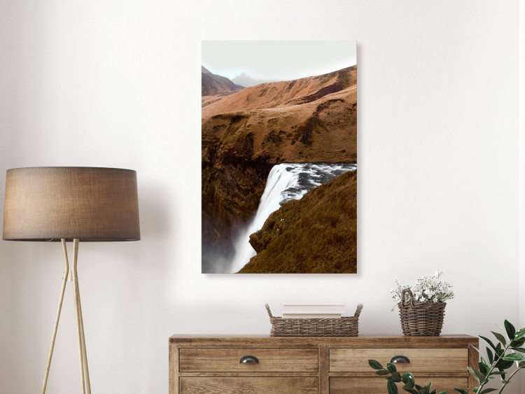 Canvas Print Rusty Hills (1-piece) Vertical - waterfall amidst mountain landscape 130251 additionalImage 3