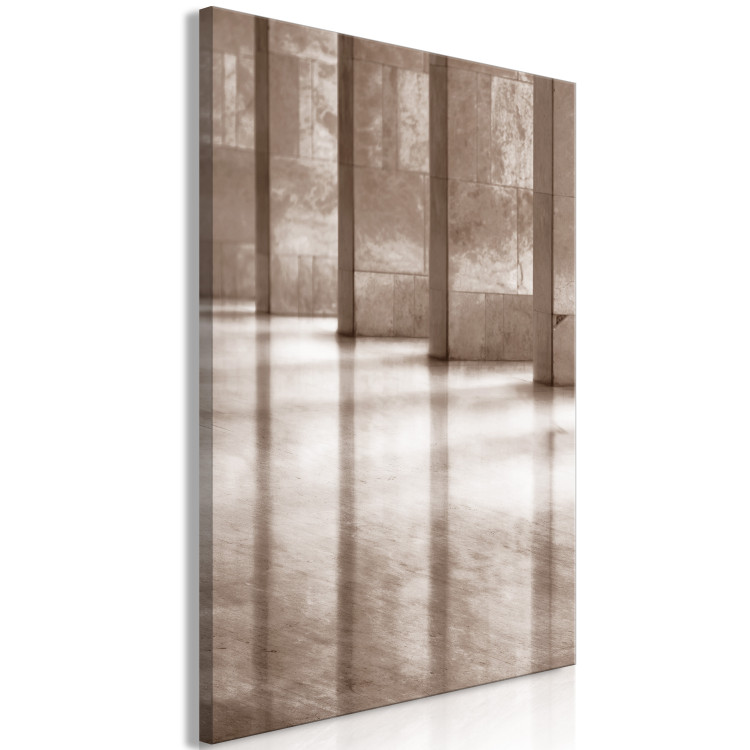 Canvas Art Print Illuminated Corridor (1-piece) Vertical - stone architecture 130751 additionalImage 2