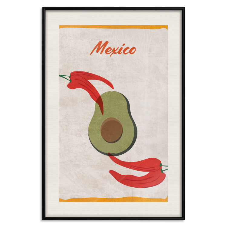 Wall Poster Mexican Delicacies - red pepper and avocado in a light composition 131951 additionalImage 19
