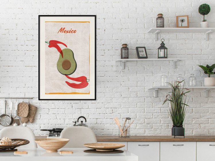 Wall Poster Mexican Delicacies - red pepper and avocado in a light composition 131951 additionalImage 24